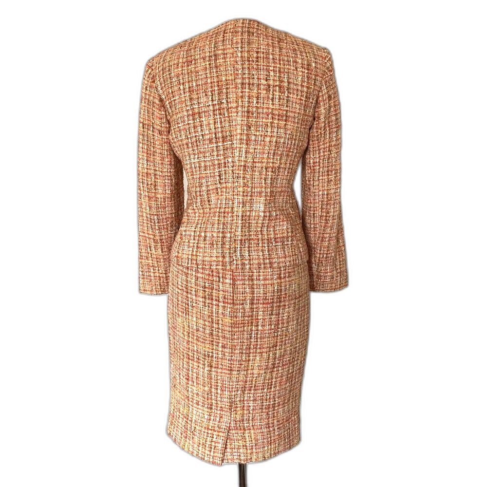 Dolce & Gabbana Orange Tweed Skirt Suit Archival Style 90 Y2K Old Money Clueless - Picture 3 of 15